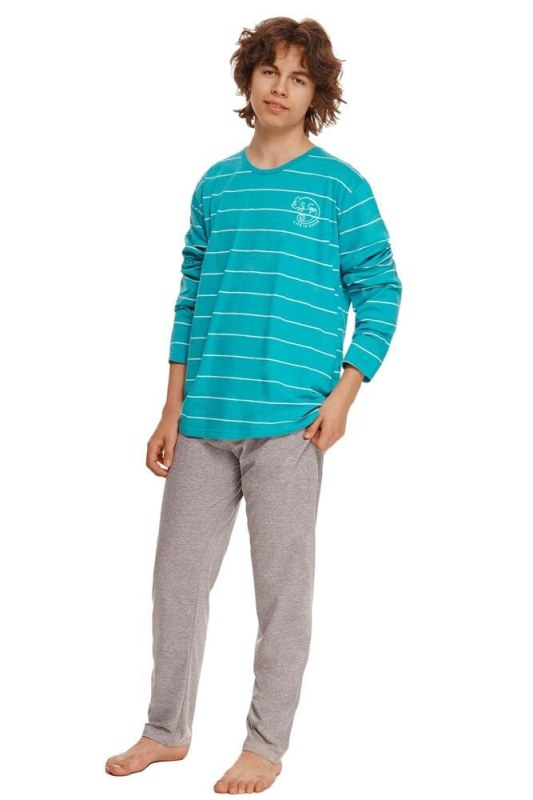 Chlapecké pyžamo Harry tyrkysové s pruhy - pyžama