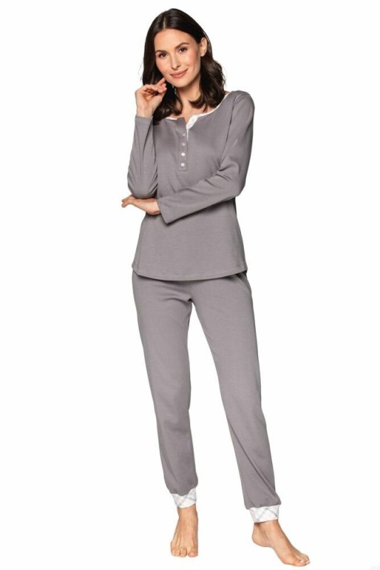 Luxusní dámské pyžamo Debora šedé - Dámské oblečení pyžama