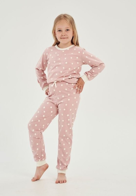 Dívčí pyžamo Chloe růžové s puntíky - Dámské oblečení pyžama