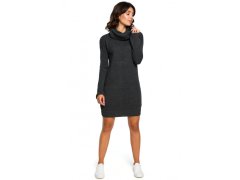Dámské svetrové šaty BK010 - graphite - BE
