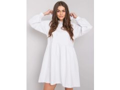 RUE PARIS Bílé mikinové šaty