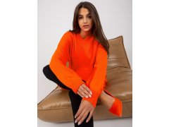 Oranžové pletené oversize šaty RUE PARIS