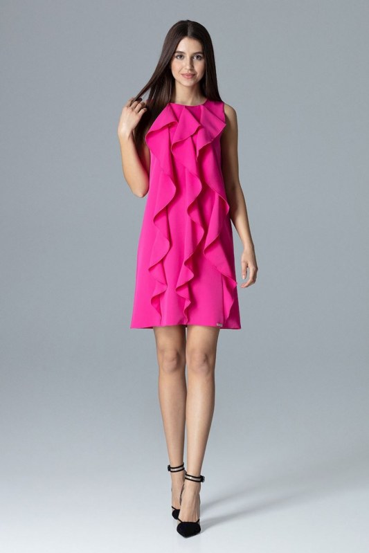 Společenské šaty M622 tmavě růžové - Figl - šaty
