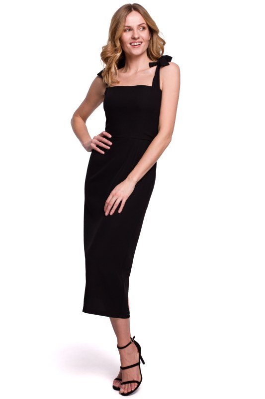 Dámské šaty K046 černé - Makover - Dámské oblečení šaty