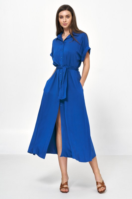 Dámské šaty S221 Blue - Nife - Dámské oblečení šaty