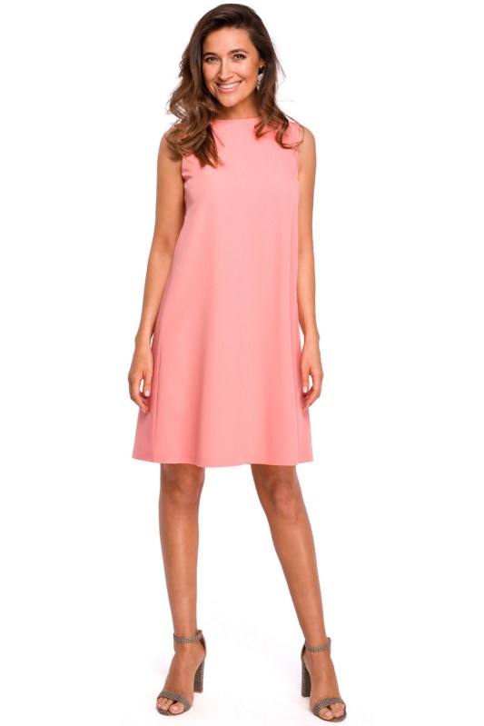Dámské Stylove Šaty S157 Salmon Pink - Figl - šaty