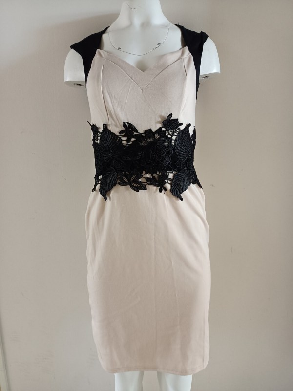 Dámské šaty 18536 černo-béžové - Koucla - šaty
