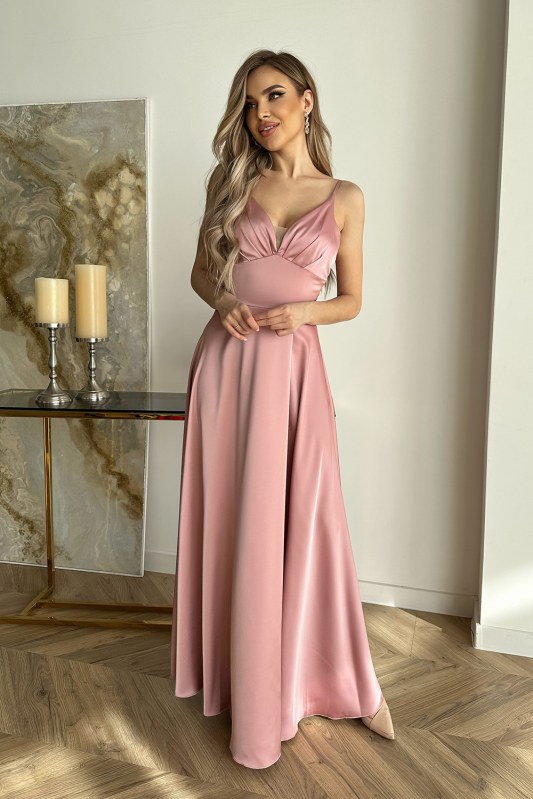 Dámské večerní šaty 282 Pudrově růžová - Bicotone - šaty