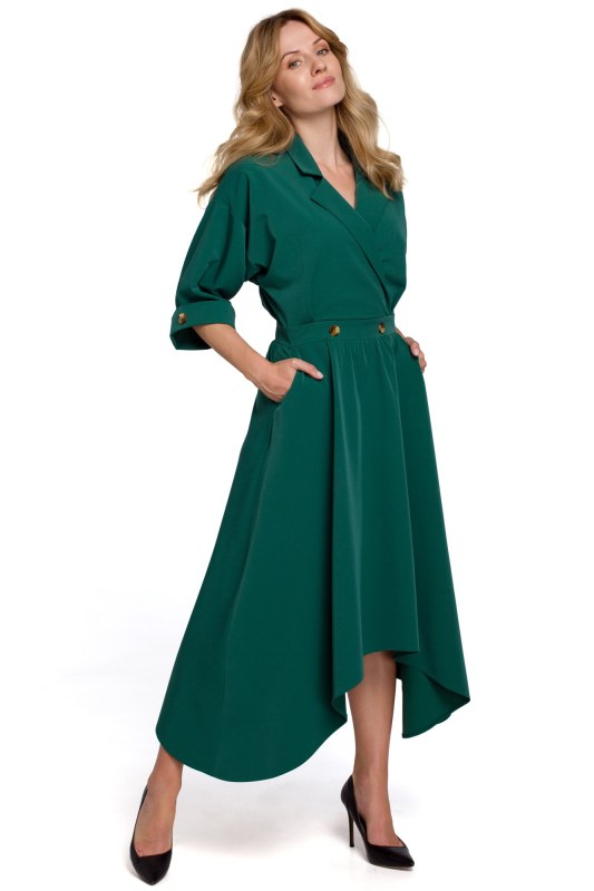 Dámské šaty K086 zelené - Makover - Dámské oblečení šaty