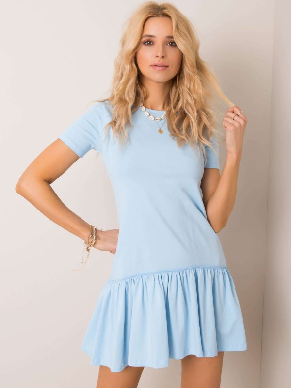 Dámské šaty RV SK 5631.02X světle modré - Rue Paris - Dámské oblečení šaty