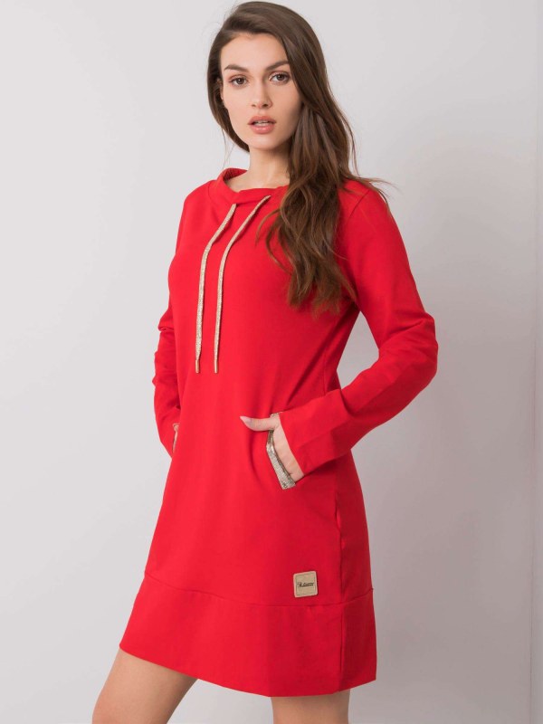 Dámské šaty RV SK 6067.15x Červená - FPrice - Dámské oblečení šaty
