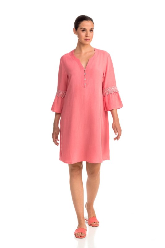 Vamp - Pohodlné jednobarevné dámské šaty 14444 - Vamp - šaty