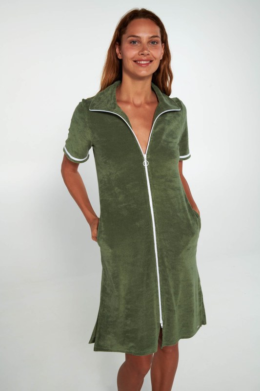 Vamp - Šaty froté s krátkými rukávy 20551 - Vamp - Dámské oblečení šaty
