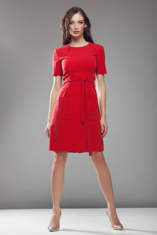 Červené šaty Tweegy s20 - Nife - Dámské oblečení šaty