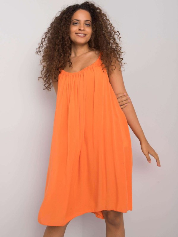 Vzdušné oranžové šaty OH BELLA - Dámské oblečení šaty