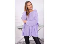 Široký oversize svetr fialový