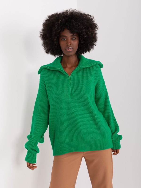 Dámský svetr BA SW 0374.35P zelený - Badu - svetry