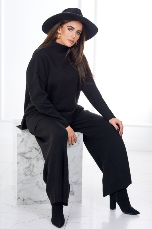 Sada svetrů 2-dílná černý - Dámské oblečení svetry