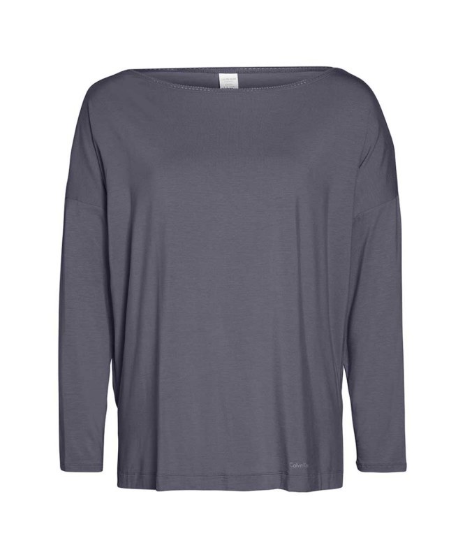 Dámské triko na spaní QS6264E-CDQ šedá - Calvin Klein - Dámské oblečení trika
