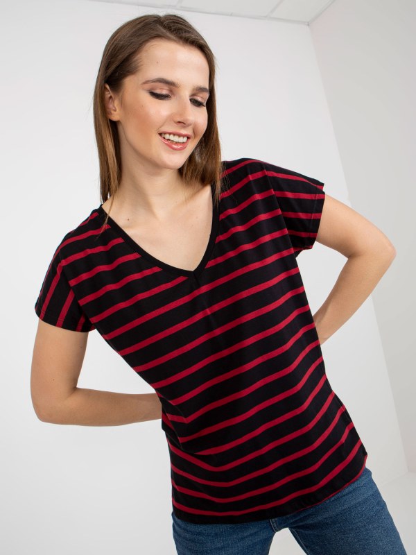 Dámské tričko RV TS 8567.26 černá a červená - FPrice - Dámské oblečení trika