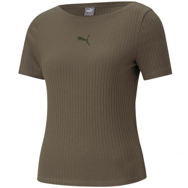 Dámské tričko Her Ribbed Slim Grape Leaf W 531917 44 - Puma - Dámské oblečení trika