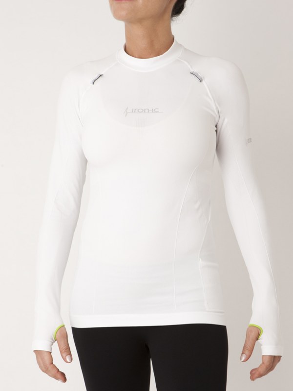 Unisex funkční tričko s dlouhým rukávem UP IRON-IC 1.0 - bílé Barva: Bílá, Velikost: - Dámské oblečení trika