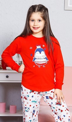 Dětské pyžamo dlouhé Tučňák velký - Pyžama a župany Děti Holky Dívčí pyžama Dívčí pyžama s dlouhým rukávem