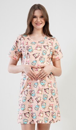 Dámská noční košile mateřská Nice day - Pyžama a župany Ženy Dámské noční košile Kojící noční košile Kojící noční košile s krátkým rukávem
