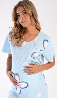 Dámská noční košile mateřská Veronika - Pyžama a župany Ženy Dámské noční košile Kojící noční košile Kojící noční košile s krátkým rukávem