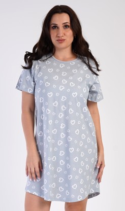 Dámská noční košile s krátkým rukávem Emma - Pyžama a župany Ženy Dámské noční košile Nadměrné dámské noční košile