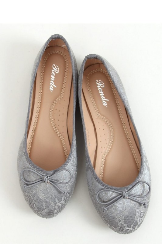 Dámské balerinky dy-12 šedé - Inello - Dámské boty baleríny