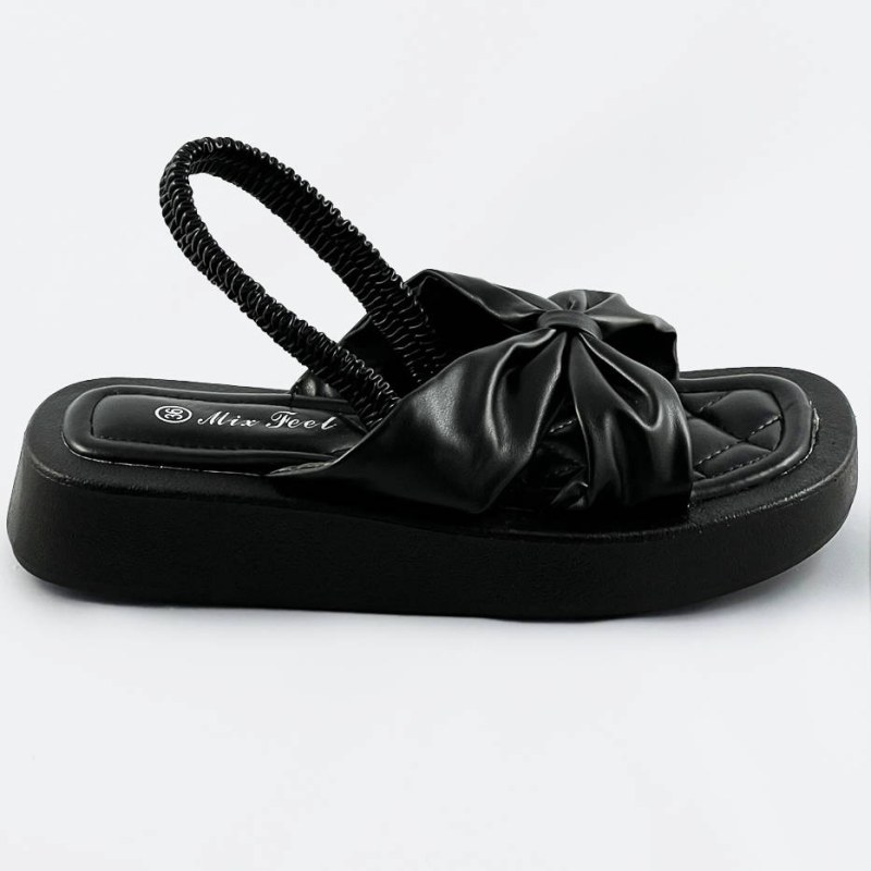 Černé sandály na platformě (CM-58) - Dámské boty sandály