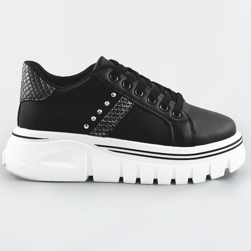 Černé dámské tenisky sneakers "traktory" (88-25) - Dámské boty tenisky