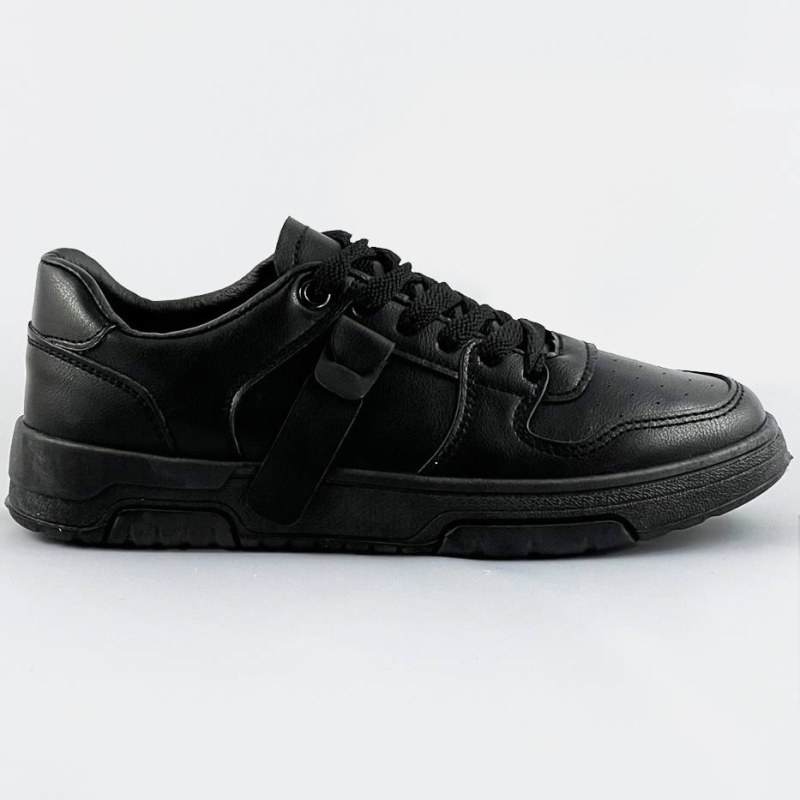 Černé dámské šněrovací tenisky sneakers (21-Q22) - Dámské boty tenisky