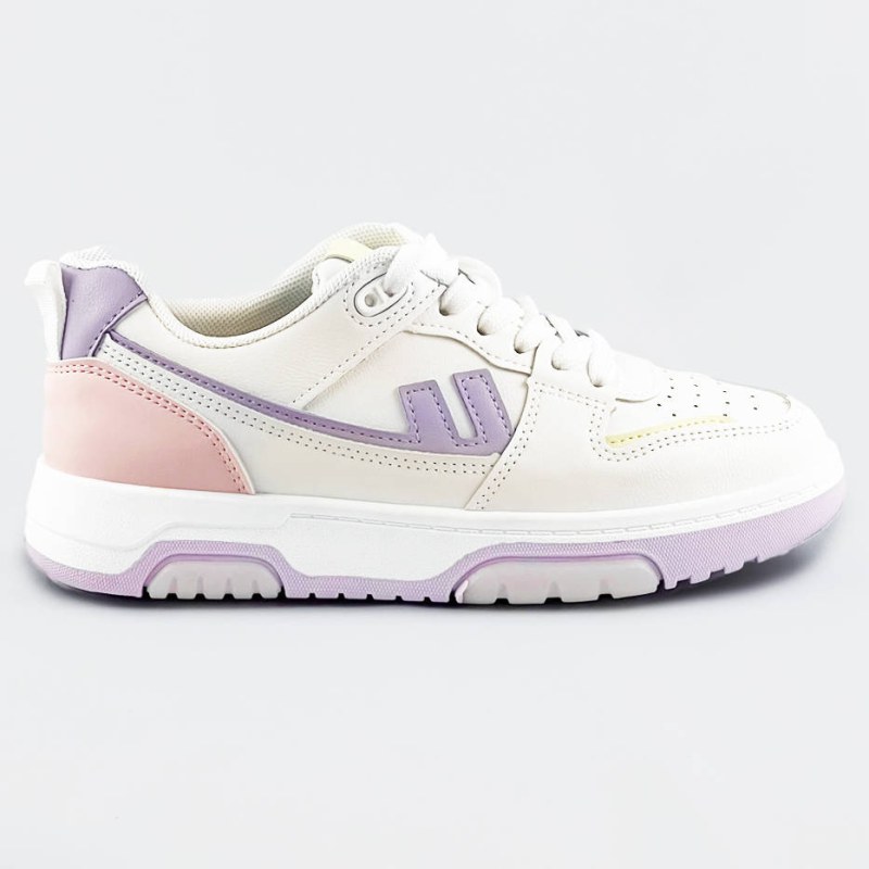 Bílo-fialové dámské sportovní boty (AD-555) - Dámské boty tenisky