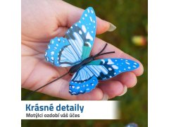 Čelenka s motýlky - modrá 2