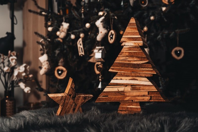 Lisovaný stromeček - 35cm - Vánoční dekorace