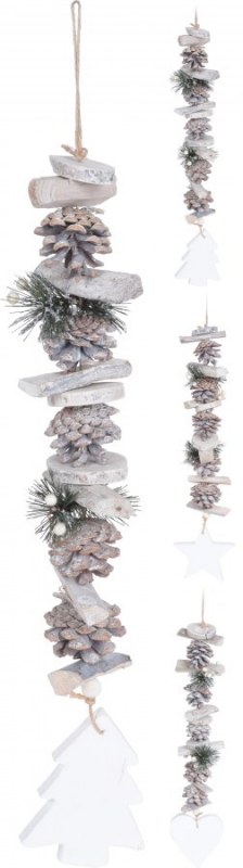 Závěsné borové šišky - 55cm - Vánoční dekorace
