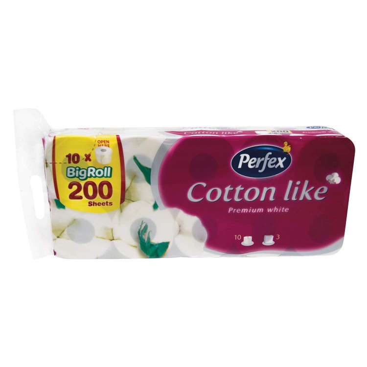 TP Perfex Cotton like 3vrstvý 18m celuloz - Papírové a hygienické výrobky Toaletní papíry Vícevrstvý