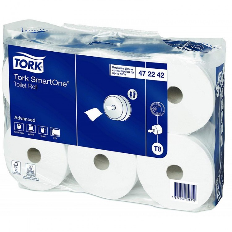 Tork SmartOne TP T8 6 rolí č.472242 - Papírové a hygienické výrobky Toaletní papíry TP do zásobníků