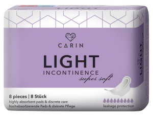 Carine vložky Light Inkontinence 8ks - Zdravotnické potřeby Dámská intimní hygiena