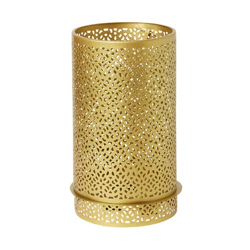 Svícen Bliss zlatá kov 200x120mm LED - Svíčky, svícny a lampové oleje svícny & kroužky