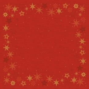 Ubrus 84x84 DSilk Star Stories Red omyva - Restaurace a rauty Ubrusy, šerpy, prostírky Omyvatelný ubrus