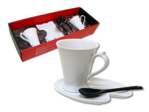 Kávový set 6ks keramika,2x šálek - Ostatní zboží Domácí potřeby