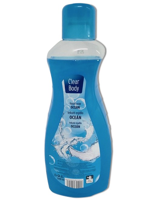 tekuté mýdlo Clear Body Oceán 1l - Péče o tělo Tekutá mýdla Bez dávkovače