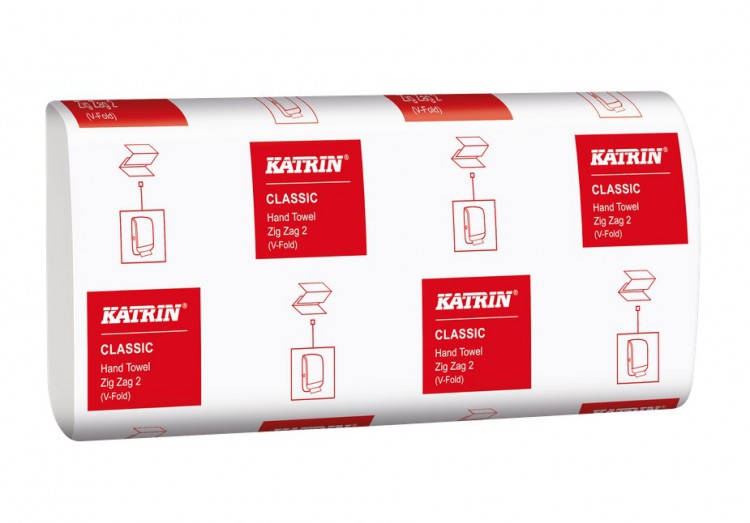 papírové ručníky Z-Z Katrin Bílé 2vrstvý 3000ks - Papírové a hygienické výrobky Utěrky a ručníky