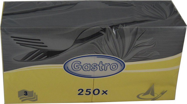 Ubrousek 33x33 3V žluté 250ks - Papírové a hygienické výrobky Ubrousky Vícevrstvé
