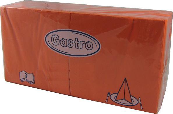 Ubrousek 33x33 3V oranžové 250ks - Papírové a hygienické výrobky Ubrousky Vícevrstvé