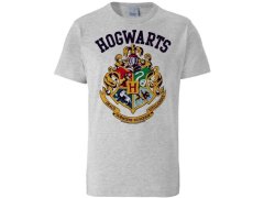 Tričko Pánské - Harry Potter - vel.HOGWARTS LOGO|ŠEDÉ|VELIKOST M