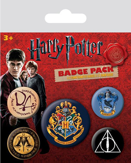 Placky - Odznaky - Set 5 Kusů - 25 mm|38 mm - Harry Potter